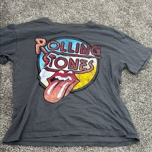 the Rolling Stones Gray Short Sleeve Tee Iconic Design